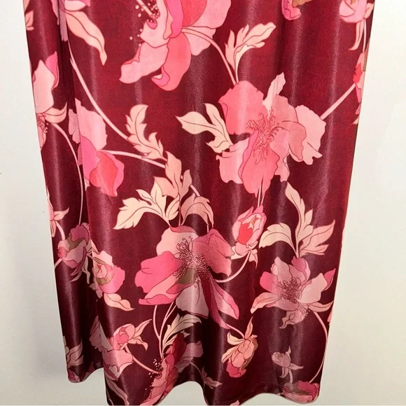 ZIMMERMANN CONCERT DRESS BURGUNDY PEONIES